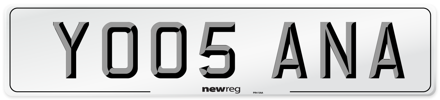 YO05 ANA Number Plate from New Reg